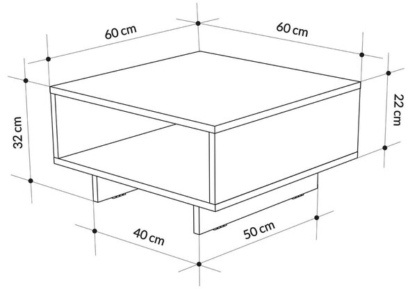 Hanah Home Coffee Table Anthracite Hola - Anthracite