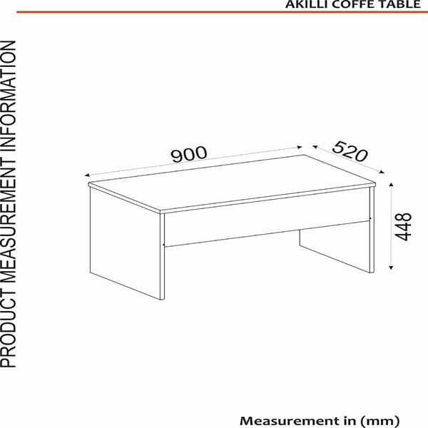 Hanah Home Coffee Table Travertine Akilli