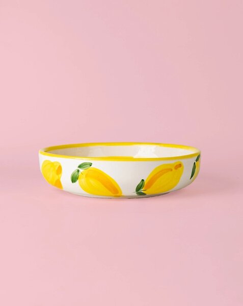 Citromcsepp mediterrán kerámia reszelős salátástál – 19 cm