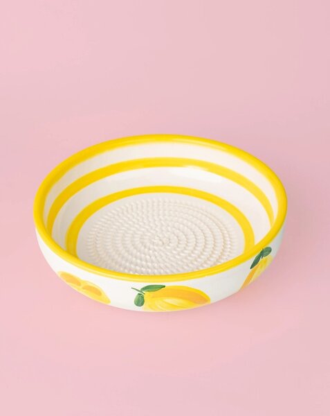 Citromcsepp mediterrán kerámia reszelős salátástál – 19 cm