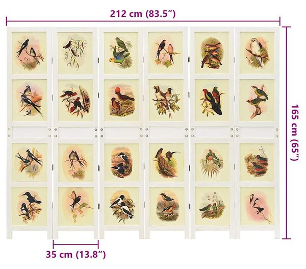 Romdivider panel Fehér 212 x 165 cm MDF