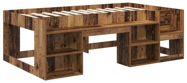 Gyerekágy keret tárolóval Antik Fa 90 x 190 cm Szerelt Fa