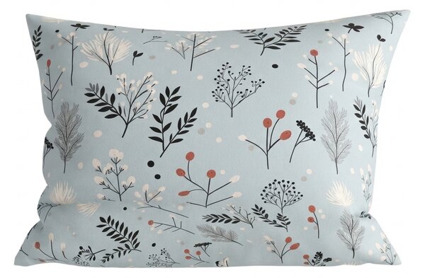 Flanel párnahuzat FROST BOTANIC 50x70 cm, világosszürke