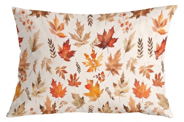 Flanel párnahuzat LEAVES & STRIPES 50x70 cm, színes