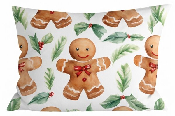 Flanel díszpárnahuzat MERRY GINGER 50x70 cm, színes