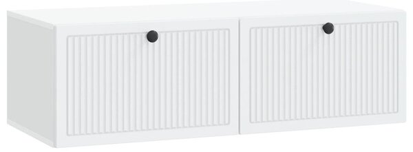 Fali TV szekrény Fehér 98 x 41 x 30 cm Szerelt Fa