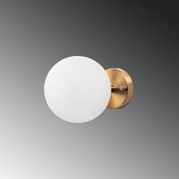 Fehér-bronzszínű fali lámpa ø 15 cm Atmaca – Opviq lights