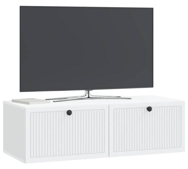 Fali TV szekrény Fehér 98 x 41 x 30 cm Szerelt Fa