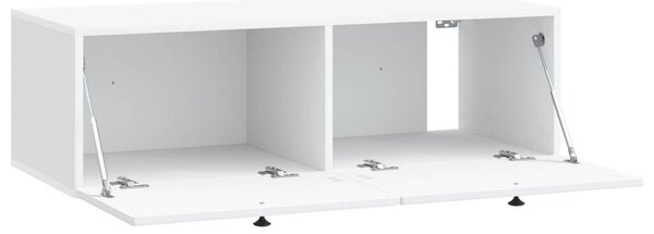 Fali TV szekrény Fehér 98 x 41 x 30 cm Szerelt Fa
