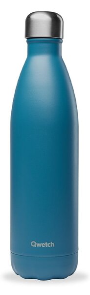 Kék rozsdamentes acél utazó ivópalack 750 ml Matt - Qwetch
