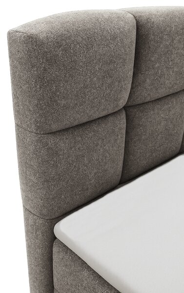 KONDELA Boxspring ágy, 160x200, barnásszürke taupe, ALMA