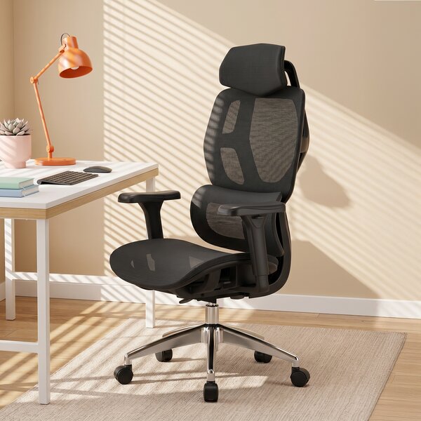 Ergonomikus irodai szék, forgószék, fekete hálós (E13 BLACK)