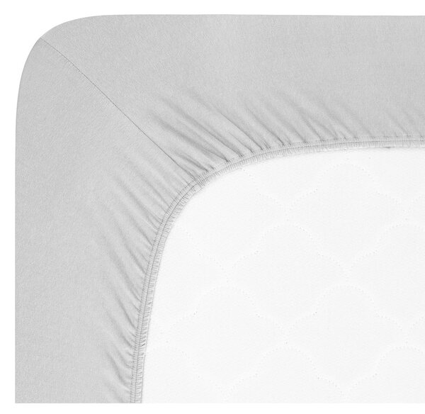 Világosszürke gumis jersey lepedő 160x200 cm Boxspring – Andrea Simone
