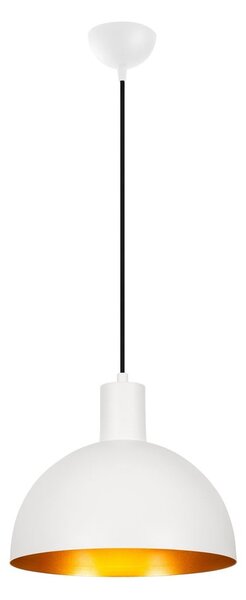 Fehér-aranyszínű függőlámpa fém búrával ø 30 cm Sivani – Opviq lights