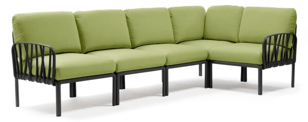 Nardi Komodo moduláris sarok kanapé antracit-avocado sunbrella