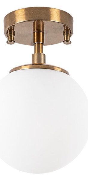 Fehér-sárgaréz színű mennyezeti lámpa üveg búrával ø 15 cm Atmaca – Opviq lights
