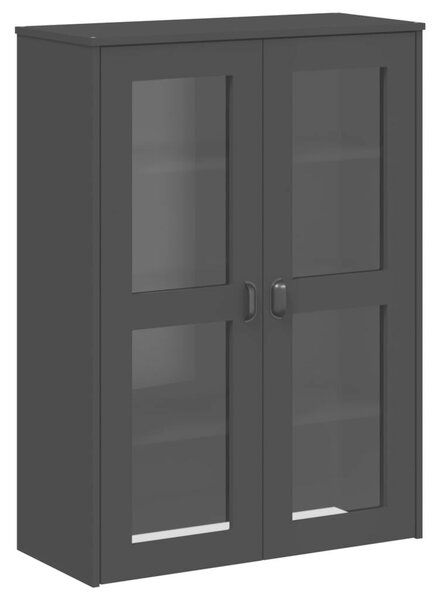 VIKEN fekete tömör fenyőfa magasszekrény 80 x 40 x 190 cm