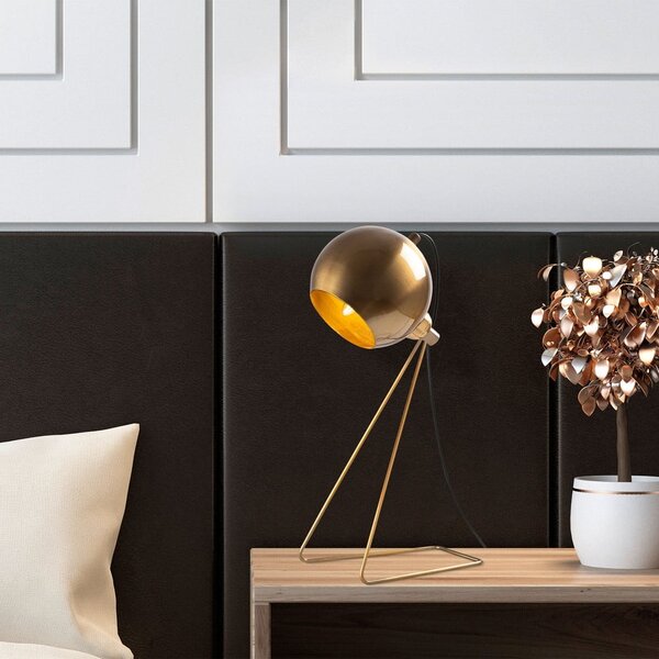 Rézszínű asztali lámpa fém búrával (magasság 45 cm) Oala – Opviq lights