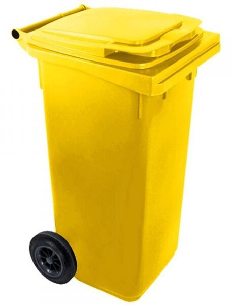 Háztartási kuka 120 L SÁRGA kerekes