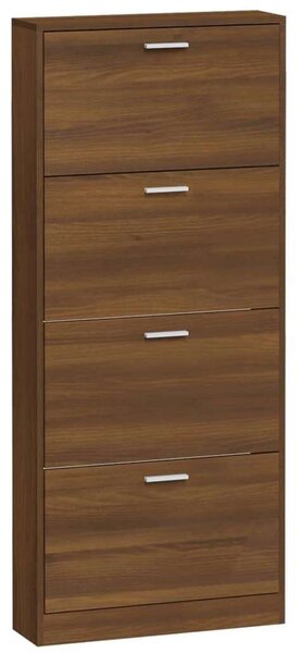 VidaXL Cipősszekrény - 4 Fiókos - Barna Tölgy - 150cm