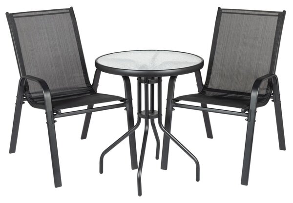 Funfit Garden 2 személyes Balkon szett - fekete