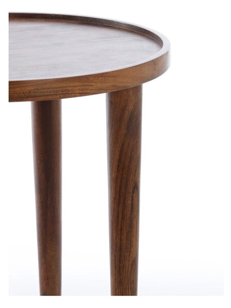 Akácfa kerek tárolóasztal ø 49 cm Qiano – Light & Living