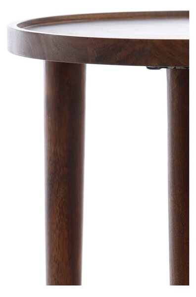 Akácfa kerek tárolóasztal ø 49 cm Qiano – Light & Living