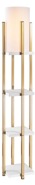 Opviq Floor Lamp White Gold 7119 - White, Gold