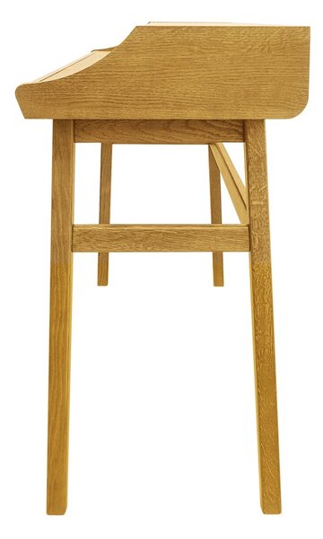 Szekreter típusú íróasztal tölgyfa dekorral 44x115 cm Carteret – Woodman