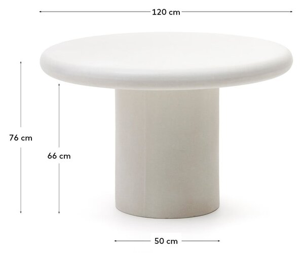 Kerek kerti étkezőasztal ø 120 cm Addaia – Kave Home