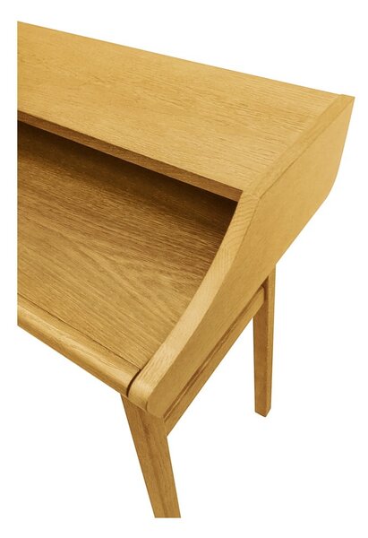 Szekreter típusú íróasztal tölgyfa dekorral 44x115 cm Carteret – Woodman