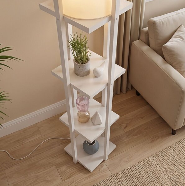 Opviq Floor Lamp White Natural Nora SMK