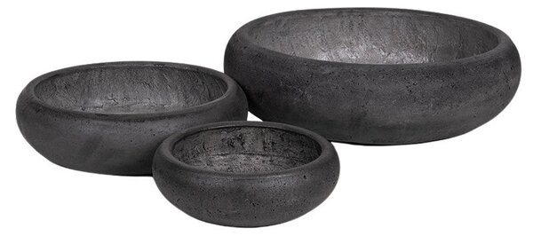 Ottawa Greta beton ültetőtál szett szürke 30x10-55x17,5cm S/3