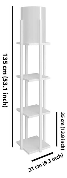 Opviq Floor Lamp White Natural Nora SMK