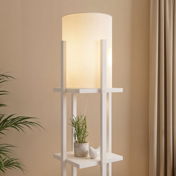 Opviq Floor Lamp White Natural Nora SMK