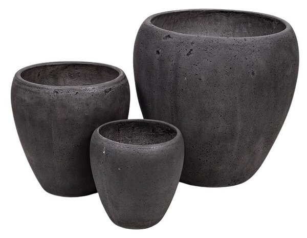 Ottawa Monica beton növénytartó szett szürke 28-56x28-54cm S/3