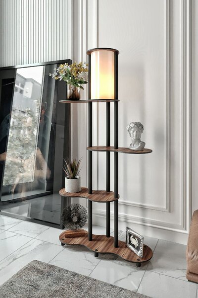 Opviq Floor Lamp Walnut KS-11114