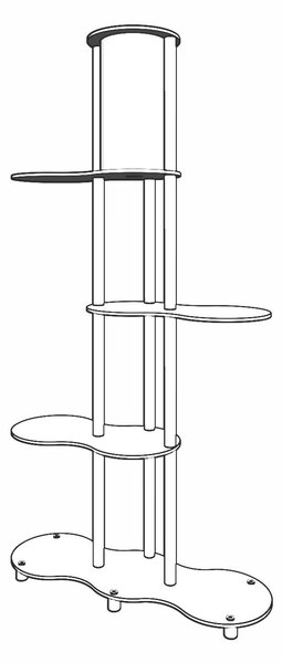 Opviq Floor Lamp Walnut KS-11114