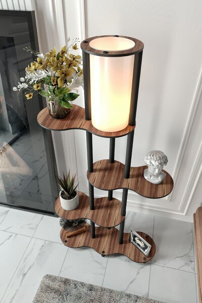 Opviq Floor Lamp Walnut KS-11114