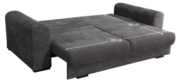 KONDELA Extra tágas kanapé, szürke/világosszürke/bézs, GILEN BIG SOFA