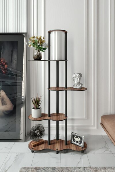 Opviq Floor Lamp Walnut KS-11114
