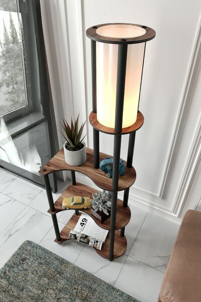 Opviq Floor Lamp Walnut KS-11117
