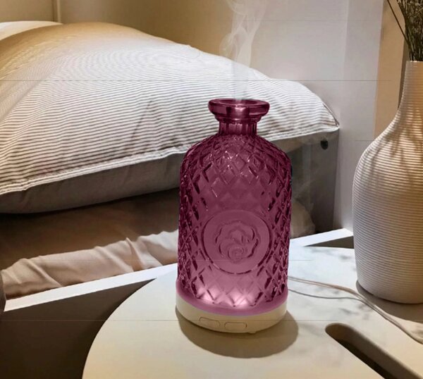 KONDELA Ultrahangos aroma diffúzor, rózsaszín, GILI
