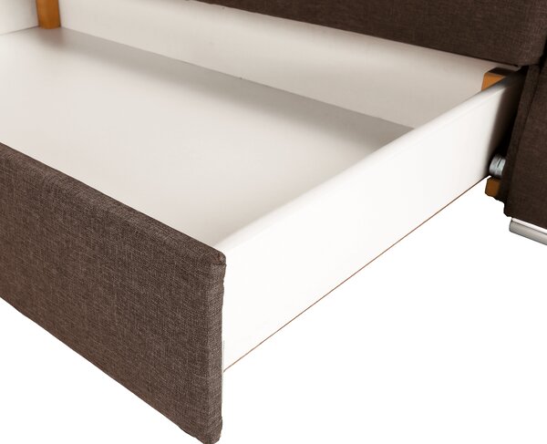 KONDELA Ülőgarnitúra, szövet szürke-barna Taupe, SEGORIA LUX