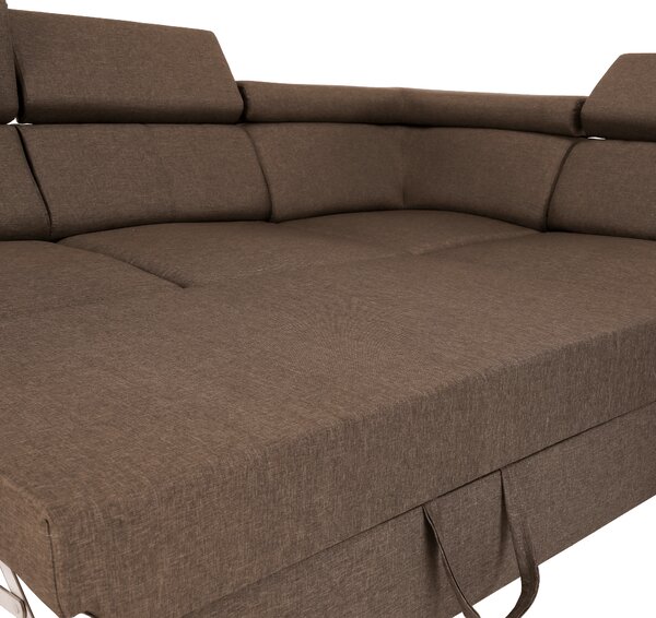 KONDELA Ülőgarnitúra, szövet szürke-barna Taupe, SEGORIA LUX