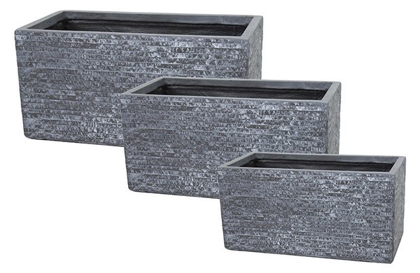 Ontario Tetra High kompozit balkonláda grafit 60x30x30-100x45x45cm S3
