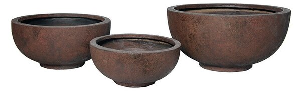 Yukon Rita kompozit ültetőtál rozsdabarna 36x16,5-55x27cm S3