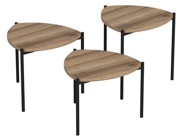 Hanah Home Fészekasztal (3 részes) Walnut Lenny - dió
