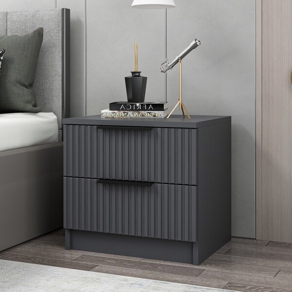 Hanah Home Nightstand Anthracite Kale Plus - 7898