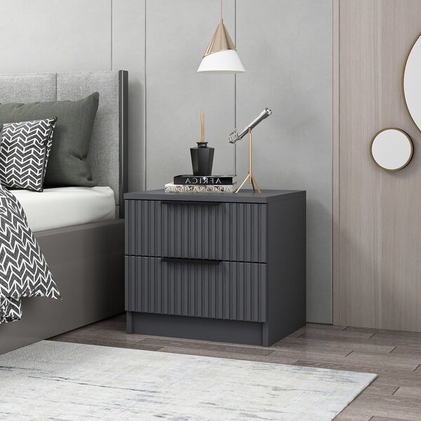 Hanah Home Nightstand Anthracite Kale Plus - 7898